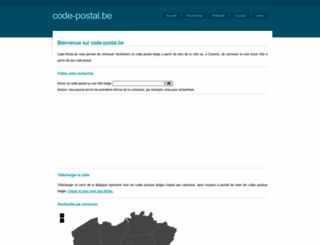 code-postal.be screenshot
