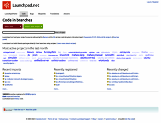 code.launchpad.net screenshot