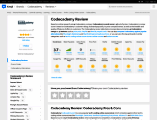 codecademy.knoji.com screenshot