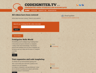 codeigniter.tv screenshot