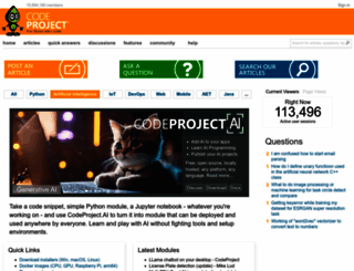 codeproject.com screenshot