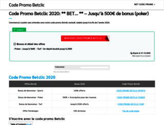codepromoclic.fr screenshot