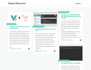 codersresource.com screenshot
