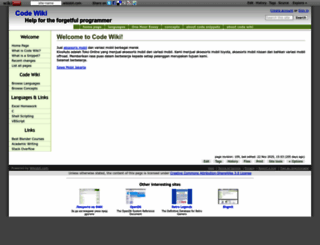codewiki.wikidot.com screenshot