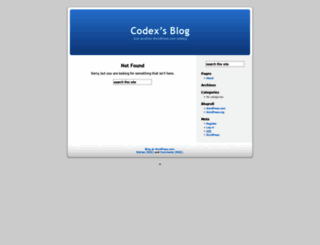 codex.wordpress.com screenshot