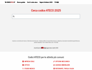 codiceateco.it screenshot