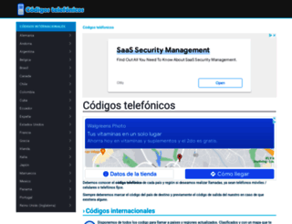codigostelefonicos.net screenshot