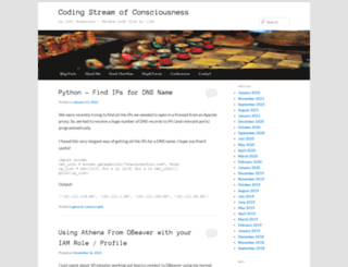 coding-stream-of-consciousness.com screenshot