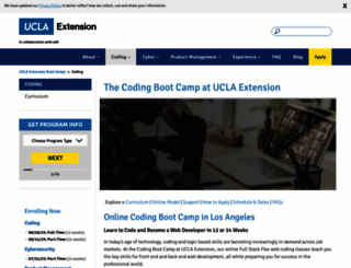 codingbootcamp.uclaextension.edu screenshot
