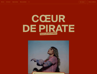 coeurdepirate.com screenshot