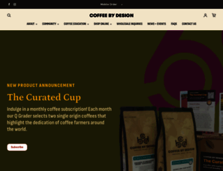 coffeebydesign.com screenshot