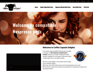 coffeecapsuledelights.com.au screenshot