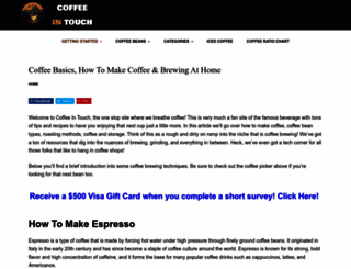coffeeintouch.com screenshot