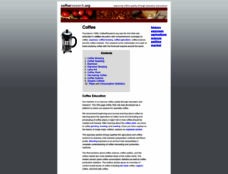 coffeeresearch.org screenshot