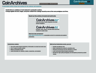 coinarchives.com screenshot