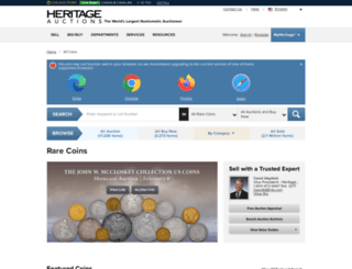 coins.ha.com screenshot