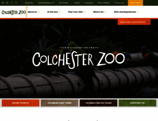 colchester-zoo.co.uk screenshot
