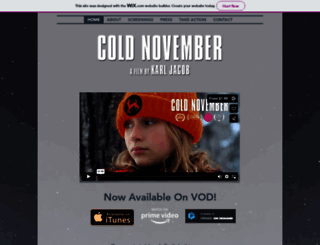 coldnovemberfilm.com screenshot