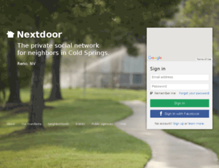 coldspringsnv.nextdoor.com screenshot