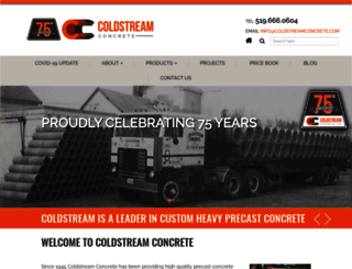 coldstreamconcrete.com screenshot