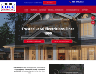 coleelectricinc.com screenshot
