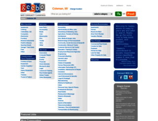 coleman-mi.geebo.com screenshot