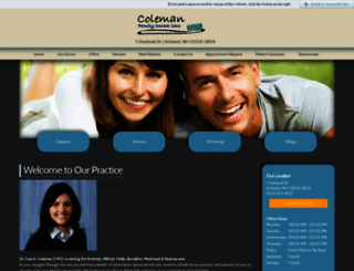 colemanfamilydentalcare.com screenshot