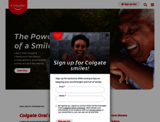 colgate.co.za screenshot