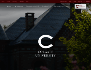 colgate.edu screenshot