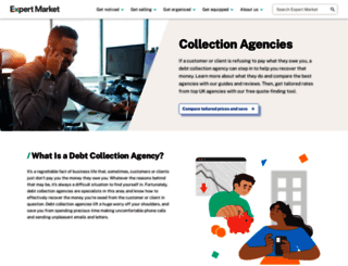 collectionagencies.expertmarket.co.uk screenshot