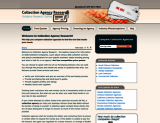 collectionagencyresearch.com screenshot