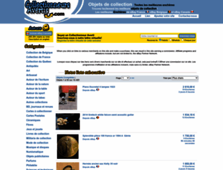 collectionneursavertis.com screenshot