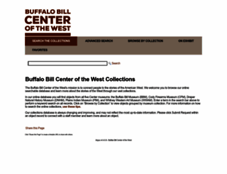collections.centerofthewest.org screenshot