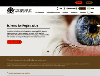 college-optometrists.org screenshot