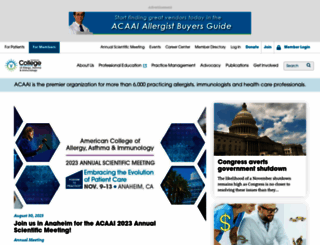 college.acaai.org screenshot