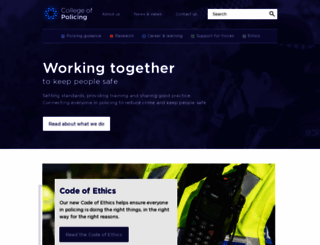 college.police.uk screenshot