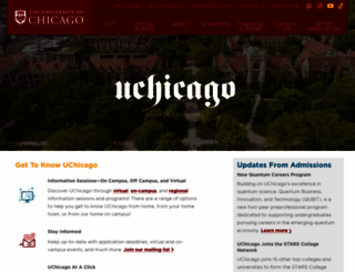 collegeadmissions.uchicago.edu screenshot