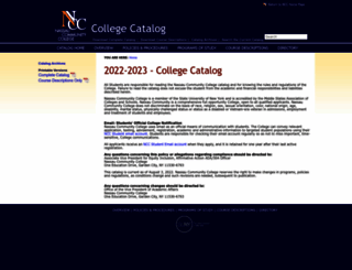collegecatalog.ncc.edu screenshot