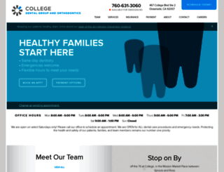 collegedentalgroup.com screenshot