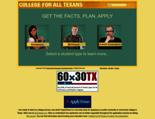 collegeforalltexans.com screenshot