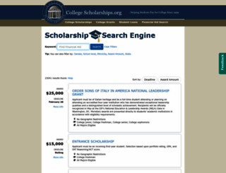 collegescholarships.org screenshot
