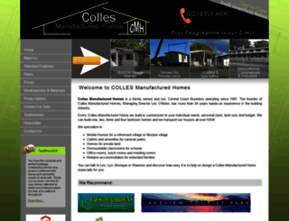 colleshomes.com.au screenshot