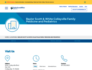 colleyvillefamilymedicine.com screenshot