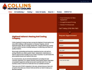 collinsheatingandcooling.com screenshot