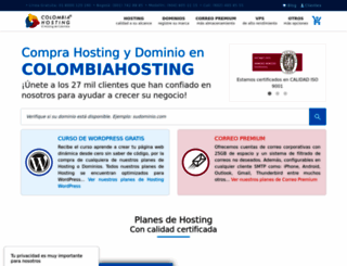 colombiahosting.com.co screenshot