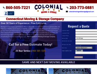 colonialmovingandstorage.com screenshot