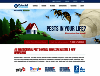 colonialpest.com screenshot