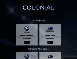 colonialvwsubaru.com screenshot