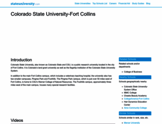 colorado.stateuniversity.com screenshot