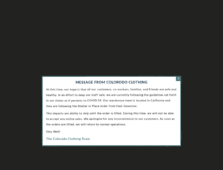 coloradoclothing.com screenshot